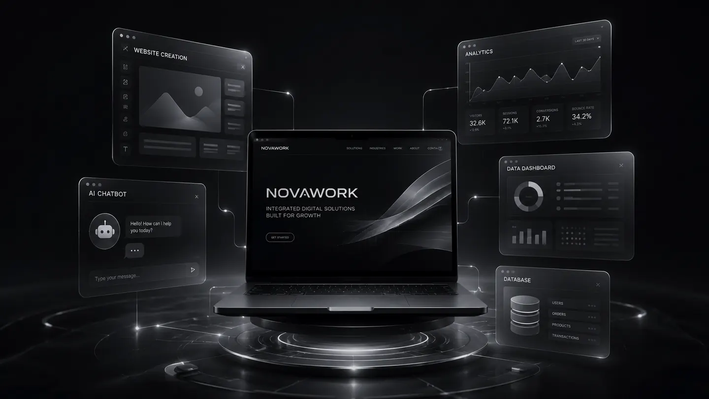 NOVAWORK 통합 디지털 서비스 구성 화면